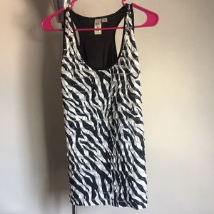 Zebra ruched top